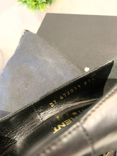 Load image into Gallery viewer, SAINT LAURENT Opyum Leather Pumps In Black/Gold Size EU 37.5