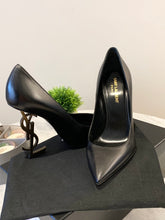 Load image into Gallery viewer, SAINT LAURENT Opyum Leather Pumps In Black/Gold Size EU 37.5