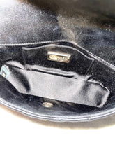 Load image into Gallery viewer, CHANEL Quilted Silk Mini Crossbody Bag In Black