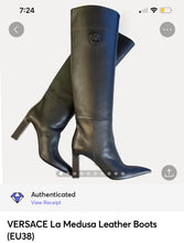 Load image into Gallery viewer, VERSACE La Medusa Leather Boots (EU38)