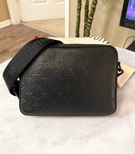 Load image into Gallery viewer, LOUIS VUITTON Calfskin Monogram Shadow Duo Messenger In Black