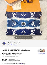 Load image into Gallery viewer, LOUIS VUITTON 2020 Monogram LIMITED EDITION Escale Medium Kirigami Pochette In Blue