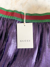Load image into Gallery viewer, GUCCI Children’s Silk Pleated Skirt in Shine Purple (5 years)