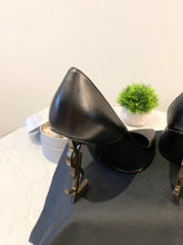 Load image into Gallery viewer, SAINT LAURENT Opyum Leather Pumps In Black/Gold Size EU 37.5