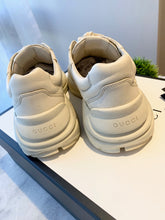 Load image into Gallery viewer, GUCCI Men’s Rhyton Gucci Logo Leather Sneaker - Ivory - UK (6.5)