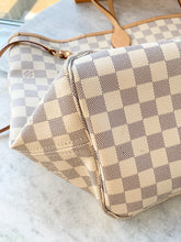 Load image into Gallery viewer, Louis Vuitton 2021 Neverfull GM Damier Azur Tote In Rose Ballerine