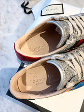 Load image into Gallery viewer, GUCCI New Ace Low Top Sneaker In White / Silver EU36