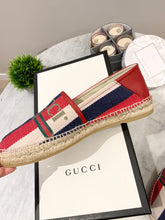 Load image into Gallery viewer, GUCCI Men's Blue Logo Sylvie Canvas Espadrille UK8/US9