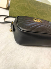 Load image into Gallery viewer, GUCCI GG Marmont Mini Crossbody Bag in Black