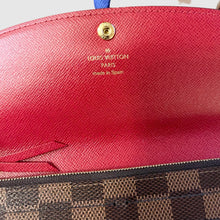 Load image into Gallery viewer, LOUIS VUITTON 2021 Damier Ebene Emilie Wallet In Rouge