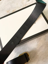 Load image into Gallery viewer, GUCCI GG 2015 Re-Edition Wide Leather Belt in Black 75cm