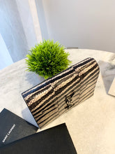 Load image into Gallery viewer, SAINT LAURENT Snakeskin Zebra Print Monogram Toy Kate Crossbody Bag