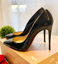 Load image into Gallery viewer, CHRISTIAN LOUBOUTIN SO KATE 120 Patent Leather Pumps In Black EU41