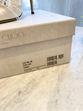 Load image into Gallery viewer, JIMMY CHOO Liz 100 Ivory Satin Pointy Toe Pumps With Crystals And Fascinator Feathers In White EU38