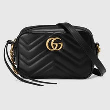 Load image into Gallery viewer, GUCCI GG Marmont Mini Crossbody Bag in Black