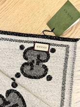 Load image into Gallery viewer, GUCCI GG Wool Jacquard Scarf - Black/Ivory
