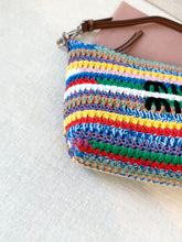 Load image into Gallery viewer, MIU MIU Multicolored Crochet Pouch Bag
