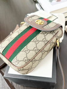 ▪️SOLD▪️GUCCI GG Supreme Monogram Web Mini Ophidia Crossbody Bag