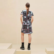 Load image into Gallery viewer, HERMES &quot;Lettres Equestres&quot; Drawstring Cotton Dress / EU34

