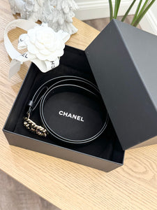 CHANEL Lambskin CC Chain Belt in Black - 85/34