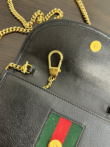 ▪️SOLD▪️GUCCI Mini Rajah Chain Crossbody Bag in Black