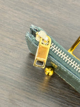 Load image into Gallery viewer, SAINT LAURENT Fragments Croc-effect Leather Zipped Card Case in Green
