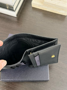 PRADA Small Saffiano Leather Wallet in Black