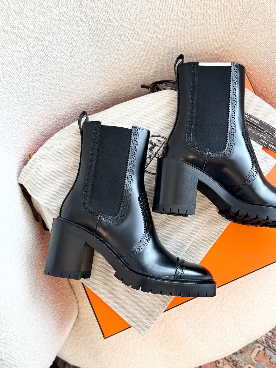 Hermes 2025 Lindsay 70 Ankle Boots - Black / EU 39