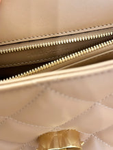Load image into Gallery viewer, GUCCI Deco Logo-Embellished Quilted Leather Shoulder Bag in Beige
