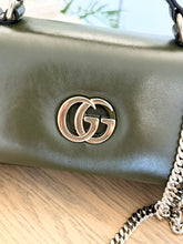 Load image into Gallery viewer, GUCCI GG Milano Mini Leather Top Handle Bag in Dark Olive
