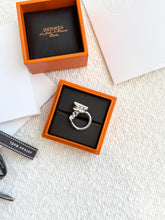 Load image into Gallery viewer, HERMES 2025 Sterling Silver Croisette Ring - Small Model / Size 54
