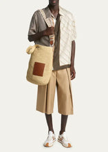 Load image into Gallery viewer, LOEWE Slit Large Raffia and Calfskin Tote Bag - Natural/Tan
