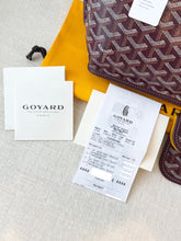 Load image into Gallery viewer, 💛 NEW! 2025 GOYARD Anjou Canvas Leather Reversible Mini Tote Bag / Burgundy
