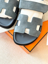 Load image into Gallery viewer, HERMES 2024 Suede Chypre Techno Sandals / Bleu Tonnerre / EU38
