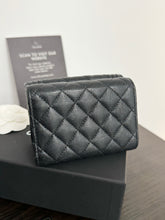 Load image into Gallery viewer, CHANEL Caviar Quilted Small Boy Flap Wallet in Black
