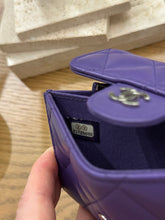 Load image into Gallery viewer, CHANEL Classic Quilted Flap Card Holder - Purple
