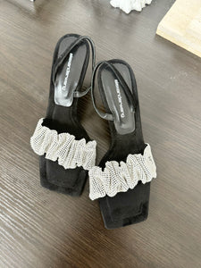 ALEXANDER WANG Crystal Scrunchie Sandals - 85mm - EU38