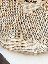 Load image into Gallery viewer, PRADA Raffia Crochet Logo Tote Bag - Neutral

