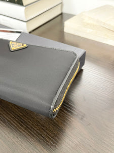 PRADA Prada Tessuto Nylon Zip Around Wallet in Black