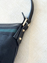Load image into Gallery viewer, GUCCI GG Monogram Canvas Charm Web Pochette / Black
