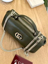 Load image into Gallery viewer, GUCCI GG Milano Mini Leather Top Handle Bag in Dark Olive
