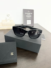 Load image into Gallery viewer, CHANEL Square Sunglasses in Black/Black Polarized
