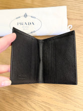 Load image into Gallery viewer, PRADA Men’s Saffiano Bi-Fold Wallet in Black
