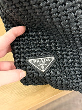 Load image into Gallery viewer, PRADA Crochet Tote Bag - Black
