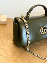 Load image into Gallery viewer, GUCCI GG Milano Mini Leather Top Handle Bag in Dark Olive
