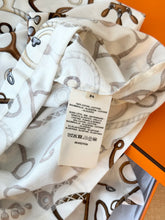 Load image into Gallery viewer, HERMES 2024 “Panoplie Tout Cuir” Cotton Straight Dress / Blanc Naturel / EU 34
