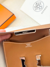 Load image into Gallery viewer, Hermès Constance Slim Wallet Gold Epsom / Silver Hardware
