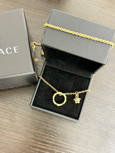 VERSACE Medusa Cut-Out Pendant Necklace in Gold