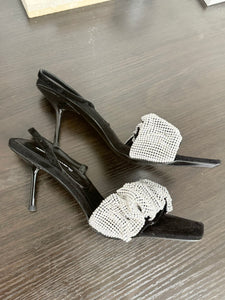 ALEXANDER WANG Crystal Scrunchie Sandals - 85mm - EU38