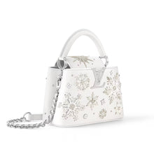 Load image into Gallery viewer, LOUIS VUITTON 2024 - LIMITED EDITION - Capucines Mini Ski Snowflake Satchel Bag
